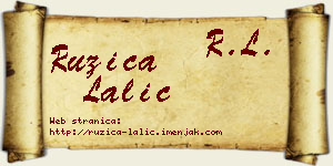 Ružica Lalić vizit kartica